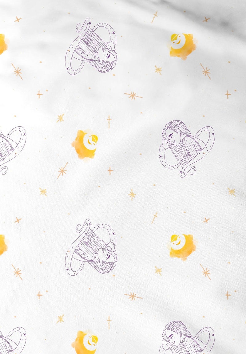 Bedlinnen set bedrukt 100% katoen, disney home wish asha Wit - Kiabi
