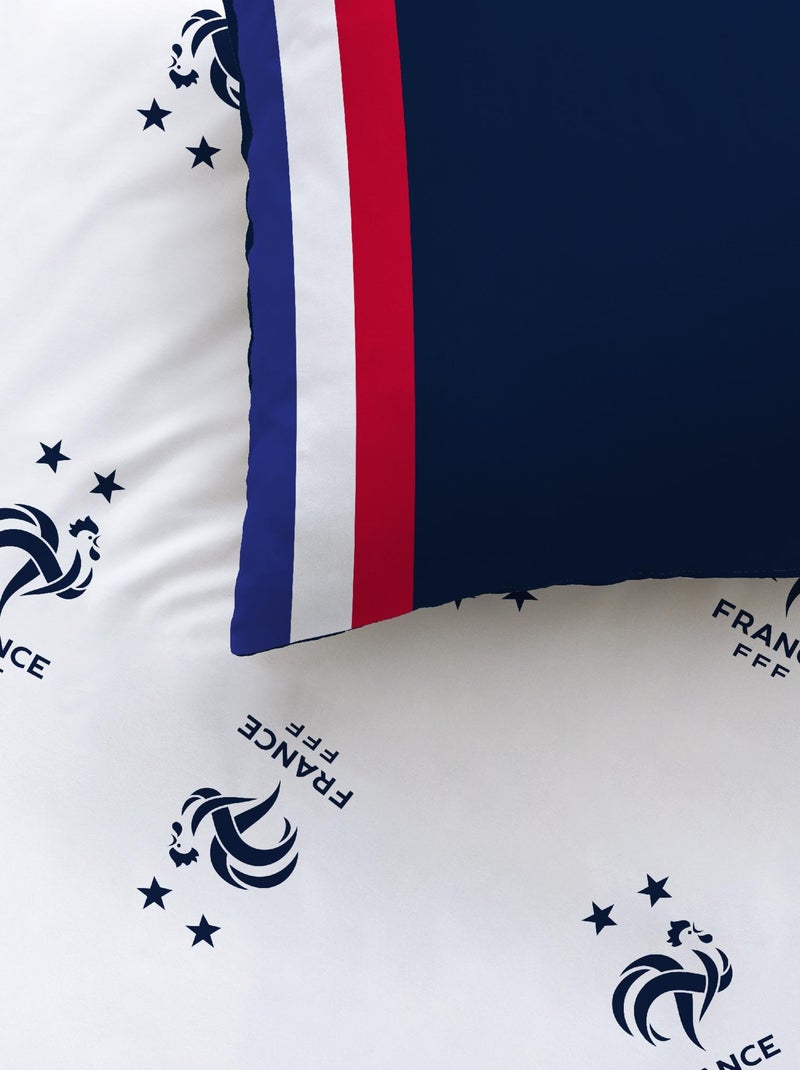 Bedlinnen set bedrukt 100% katoen, fff drapeau Marineblauw - Kiabi