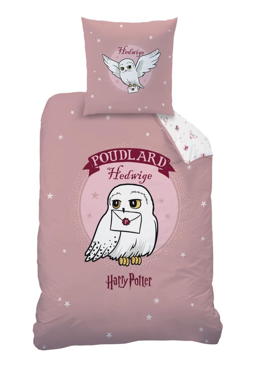 Bedlinnen set bedrukt 100% katoen, harry potter fly - Kiabi