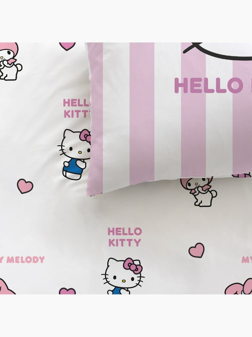 Bedlinnen set bedrukt 100% katoen, hello kitty classic - Kiabi