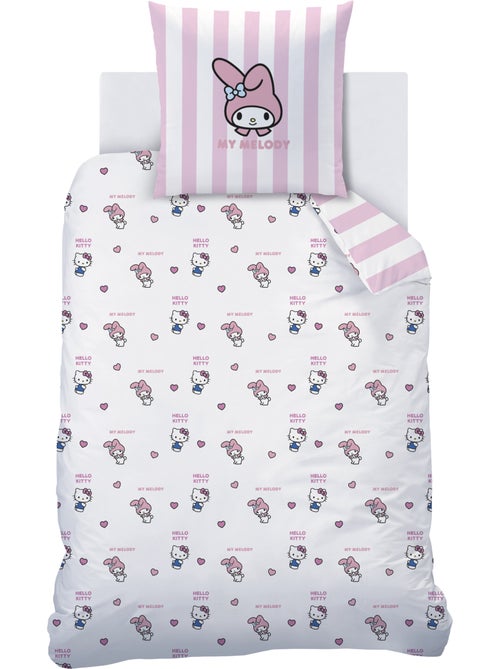 Bedlinnen set bedrukt 100% katoen, hello kitty classic - Kiabi