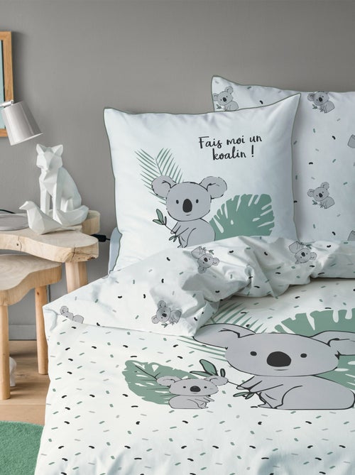 Bedlinnen set bedrukt 100% katoen, koalas - Kiabi Bedlinnen set bedrukt 100% katoen, koalas - Kiabi