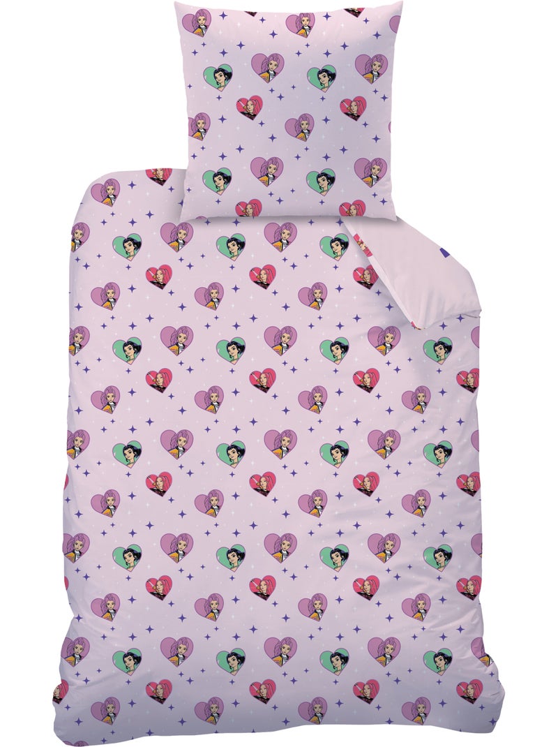 Bedlinnen set bedrukt 100% katoen, kpop demon hunters heart Roze - Kiabi