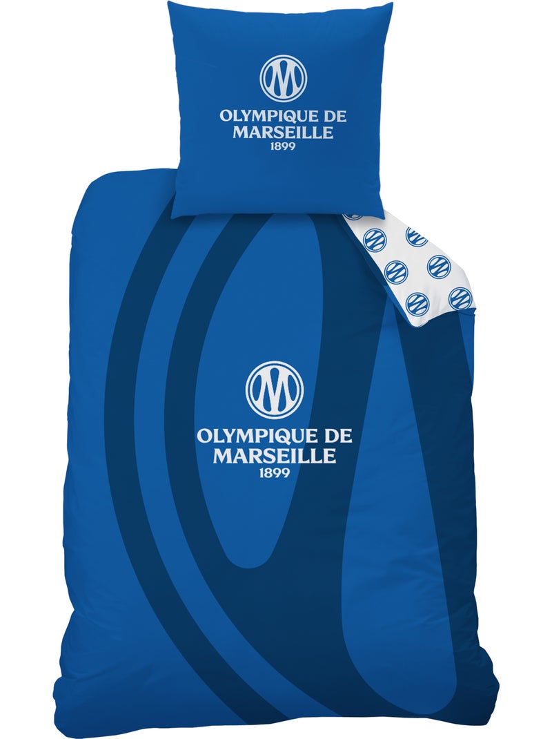 Bedlinnen set bedrukt 100% katoen, om renaissance Blauw - Kiabi