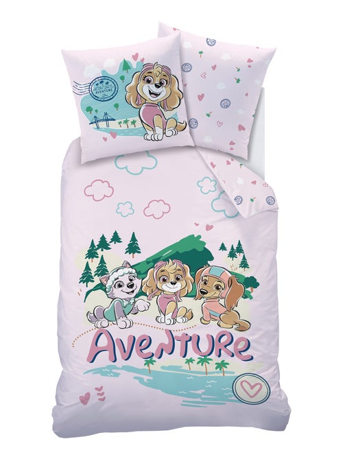 Bedlinnen set bedrukt 100% katoen, paw patrol voyage - Kiabi