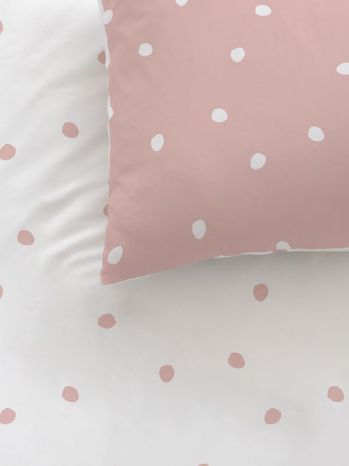 Bedlinnen set bedrukt 100% katoen, pink spots - Kiabi Bedlinnen set bedrukt 100% katoen, pink spots - Kiabi