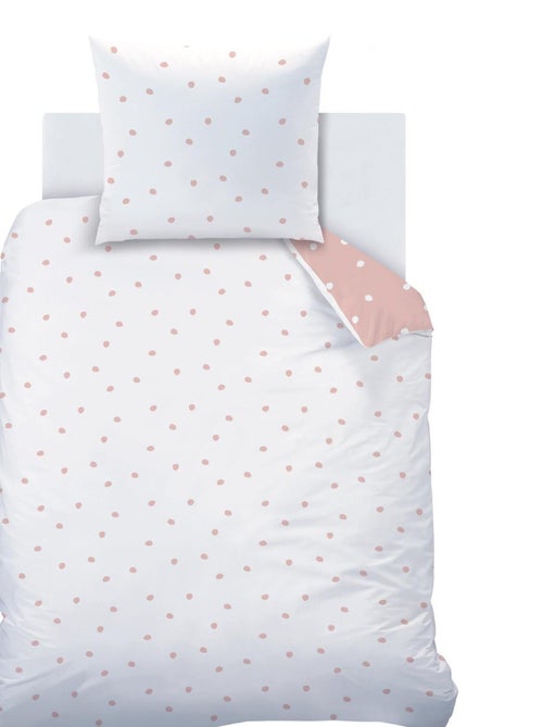 Bedlinnen set bedrukt 100% katoen, pink spots - Kiabi Bedlinnen set bedrukt 100% katoen, pink spots - Kiabi