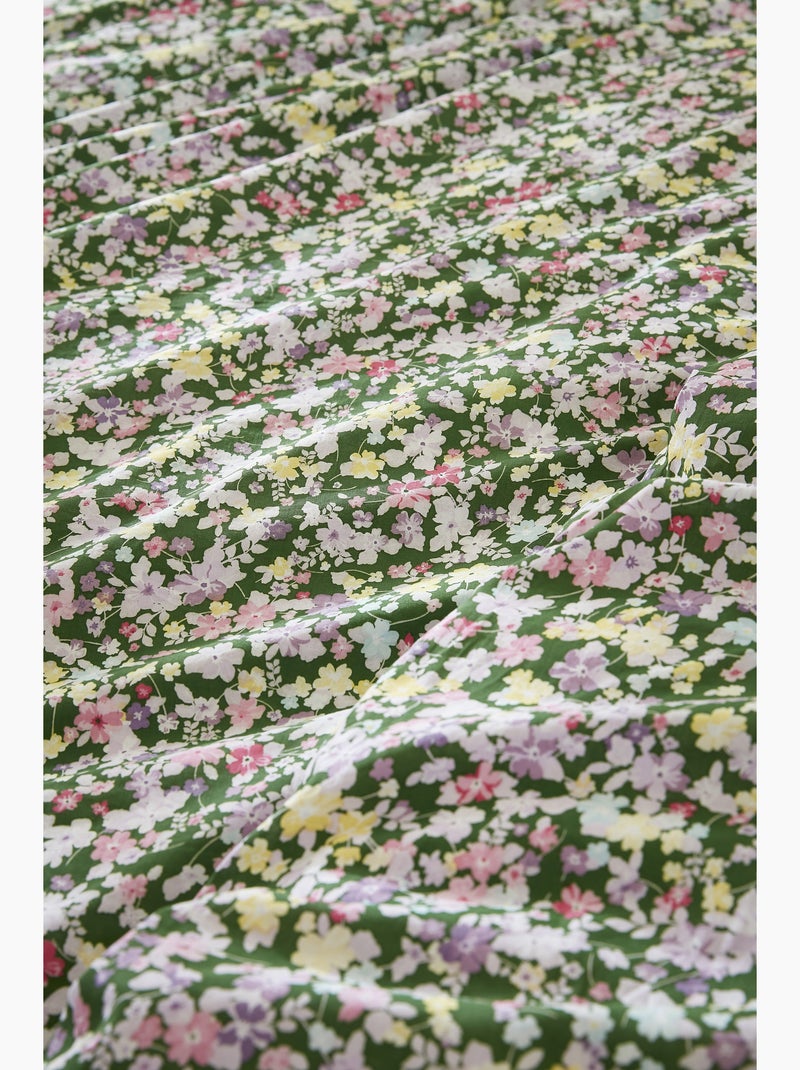 Bedrukt dekbed + 2 kussenslopen 60 x 60 cm – bedrukt katoen – myosotis Multicolor - Kiabi