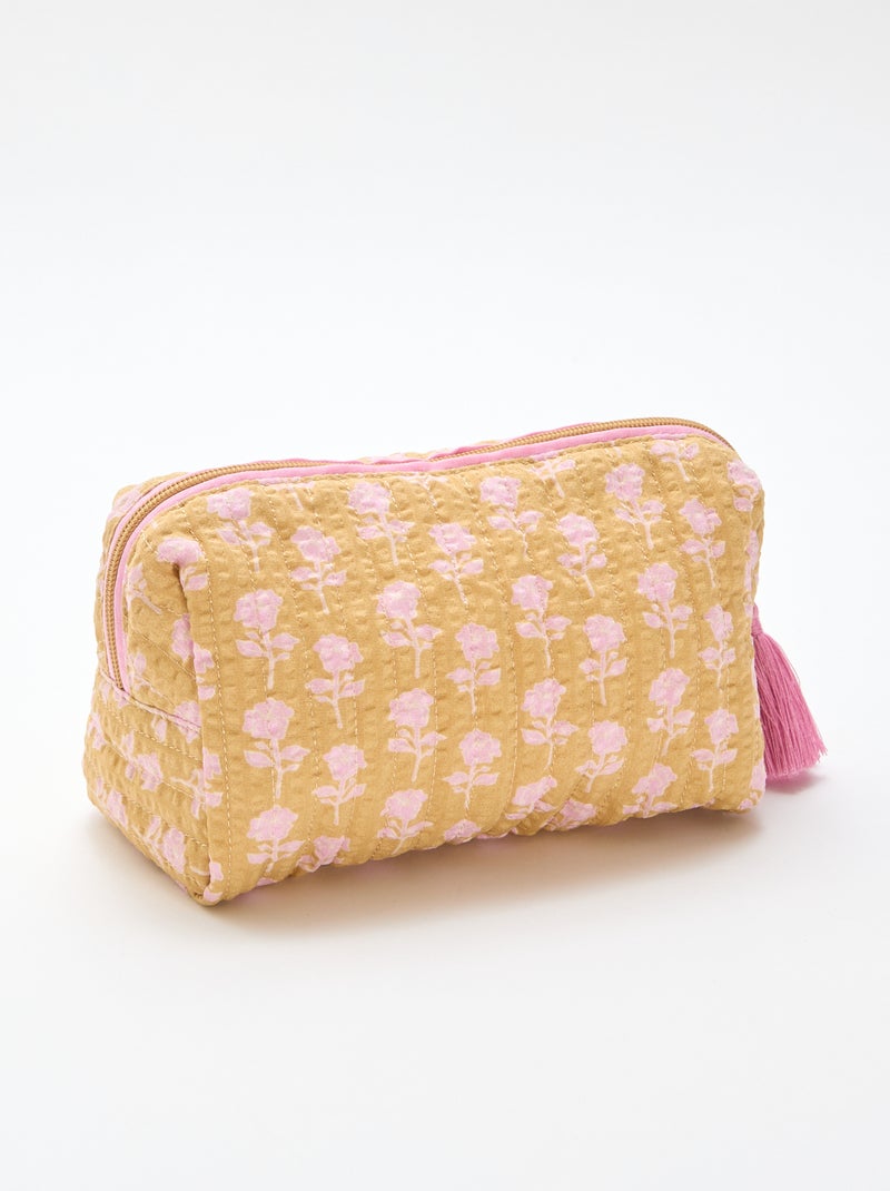 Bedrukt etui met rits Geel - Kiabi