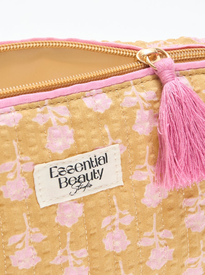 Bedrukt etui met rits Geel - Kiabi