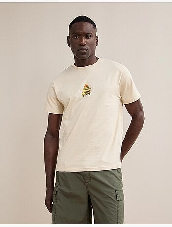Bedrukt jersey t-shirt, mo fashion