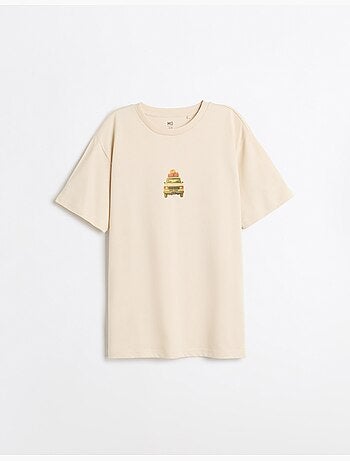 Bedrukt jersey t-shirt, mo fashion