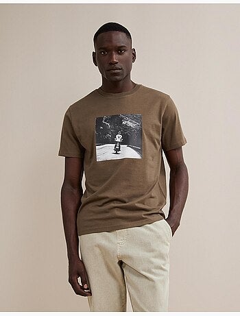 Bedrukt jersey t-shirt, mo fashion