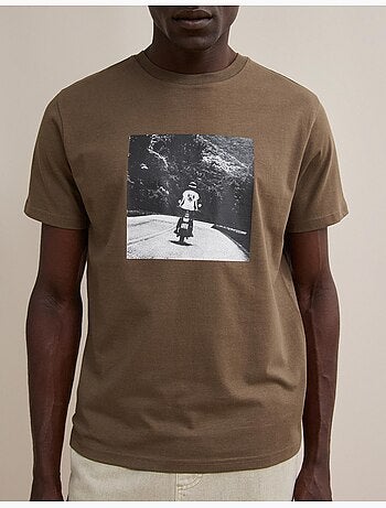 Bedrukt jersey t-shirt, mo fashion