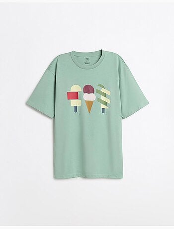Bedrukt Jersey T-shirt, MO Fashion