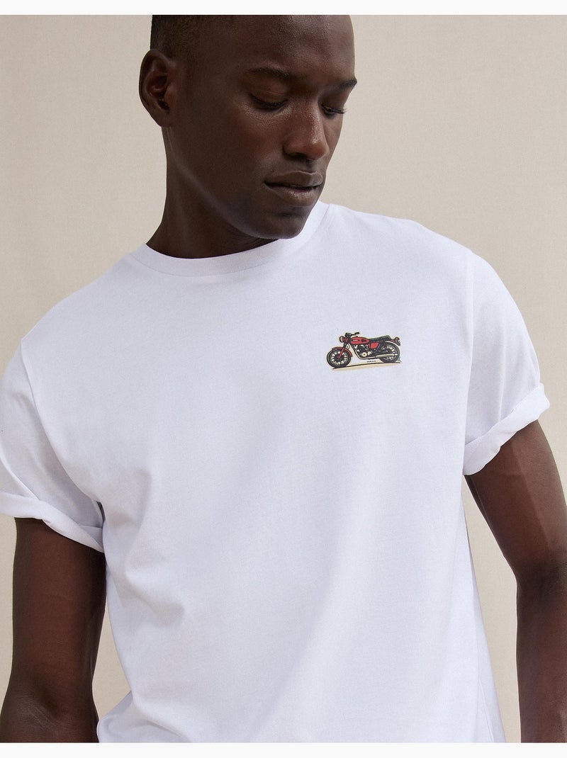 Bedrukt jersey t-shirt, mo fashion Wit - Kiabi