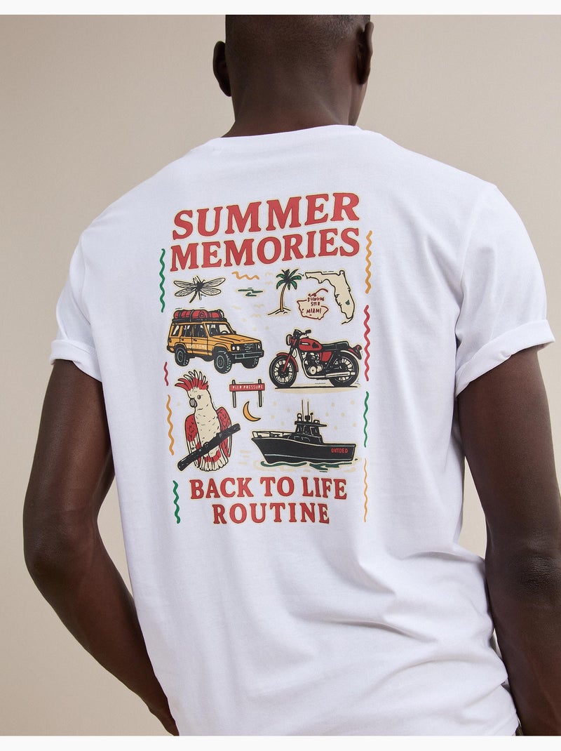 Bedrukt jersey t-shirt, mo fashion Wit - Kiabi