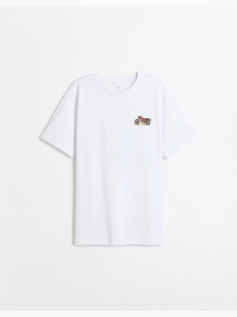 Bedrukt jersey t-shirt, mo fashion Wit - Kiabi