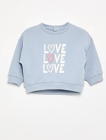 Bedrukt molton sweatshirt