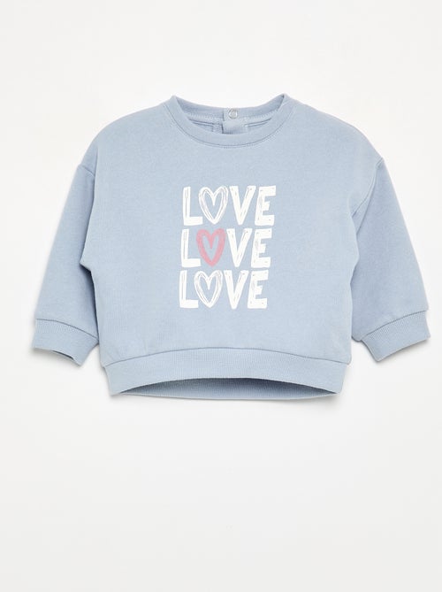 Bedrukt molton sweatshirt - Kiabi