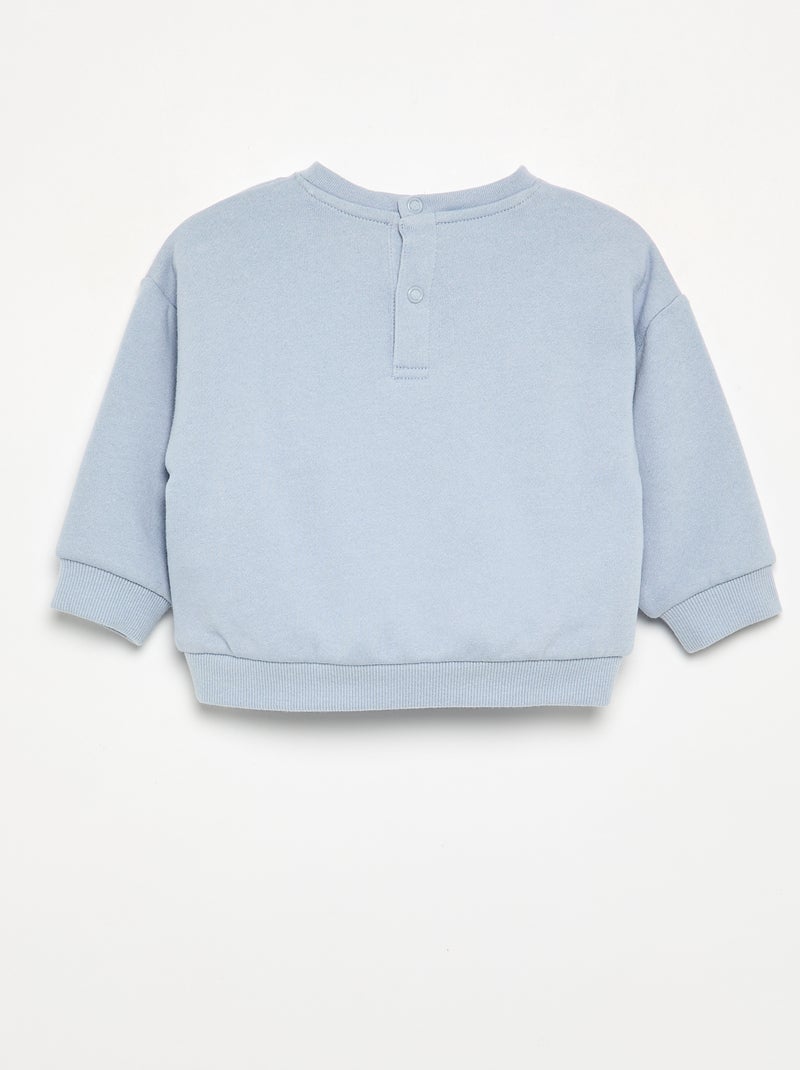 Bedrukt molton sweatshirt Blauw - Kiabi