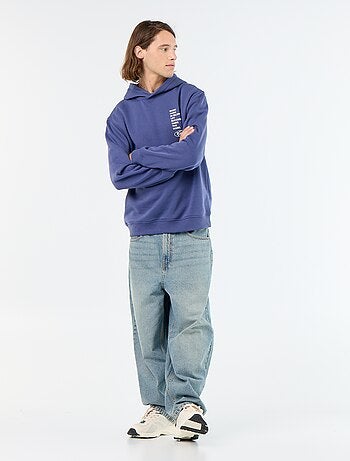 Bedrukt molton sweatshirt met capuchon