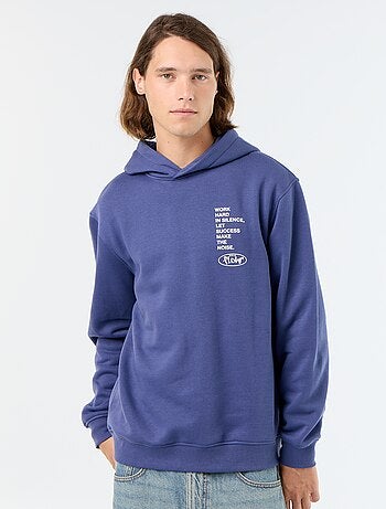 Bedrukt molton sweatshirt met capuchon