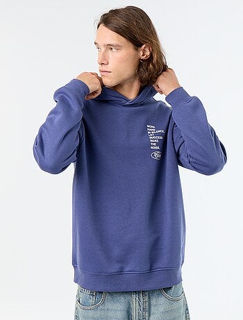 Bedrukt molton sweatshirt met capuchon