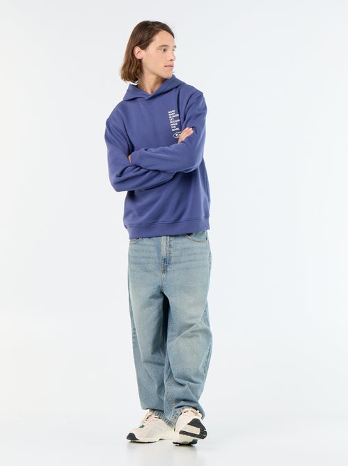 Bedrukt molton sweatshirt met capuchon - Kiabi