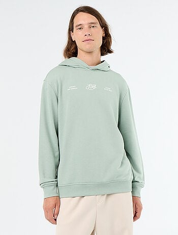 Bedrukt molton sweatshirt met capuchon