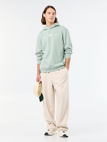 Bedrukt molton sweatshirt met capuchon