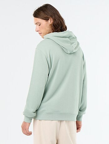 Bedrukt molton sweatshirt met capuchon