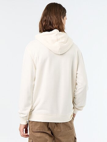 Bedrukt molton sweatshirt met capuchon
