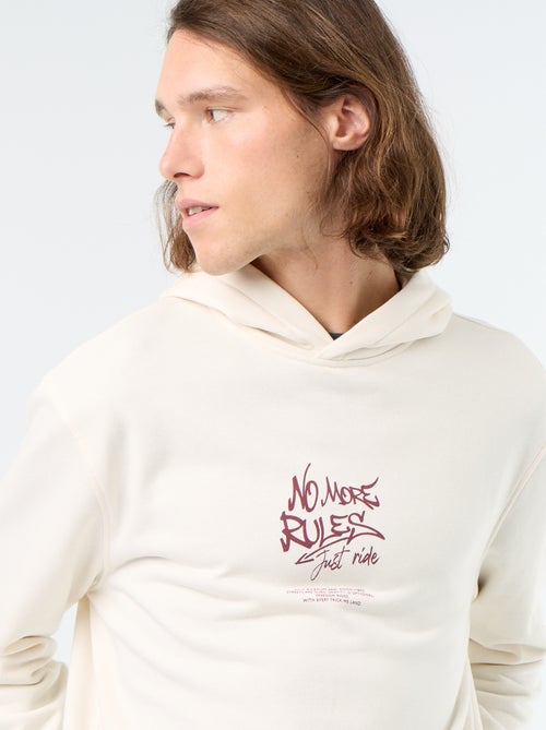 Bedrukt molton sweatshirt met capuchon - Kiabi