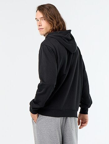 Bedrukt molton sweatshirt met capuchon