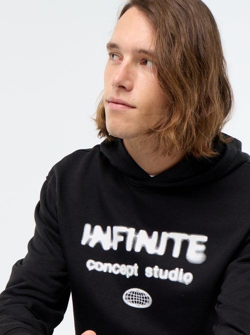 Bedrukt molton sweatshirt met capuchon - Kiabi