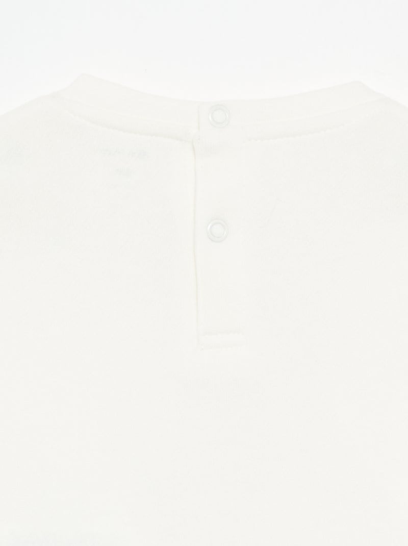 Bedrukt molton sweatshirt Wit - Kiabi