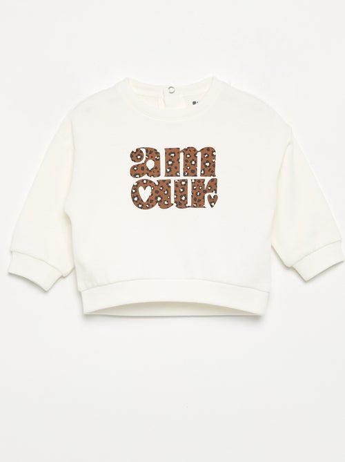 Bedrukt molton sweatshirt - Kiabi