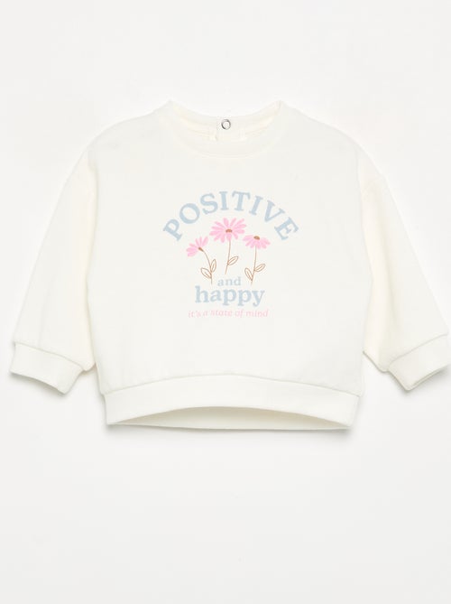 Bedrukt molton sweatshirt - Kiabi