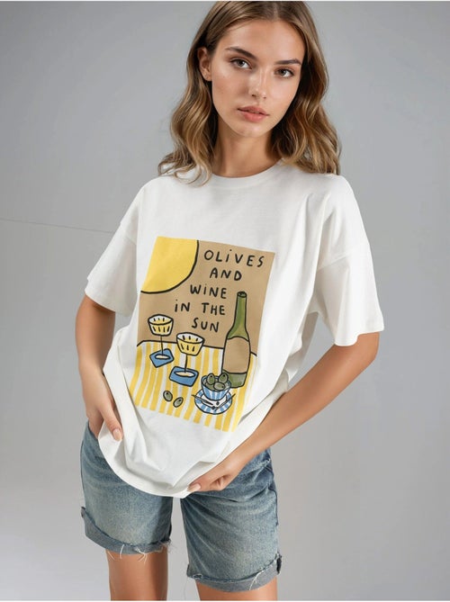 Bedrukt oversized t-shirt hiccup - Kiabi