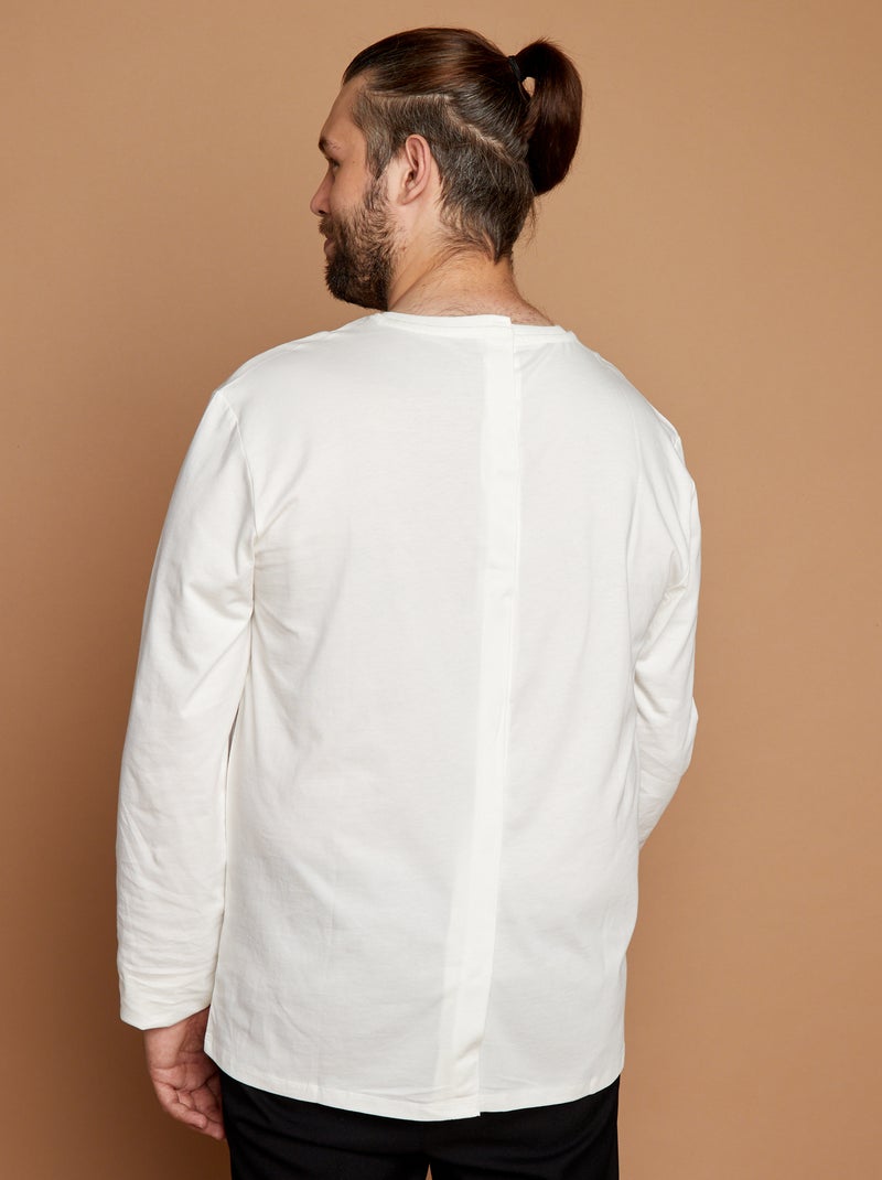 Bedrukt T-shirt - makkelijk aan te trekken collectie WIT - Kiabi