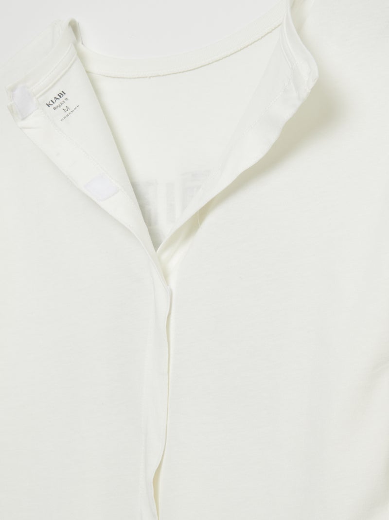 Bedrukt T-shirt - makkelijk aan te trekken collectie WIT - Kiabi