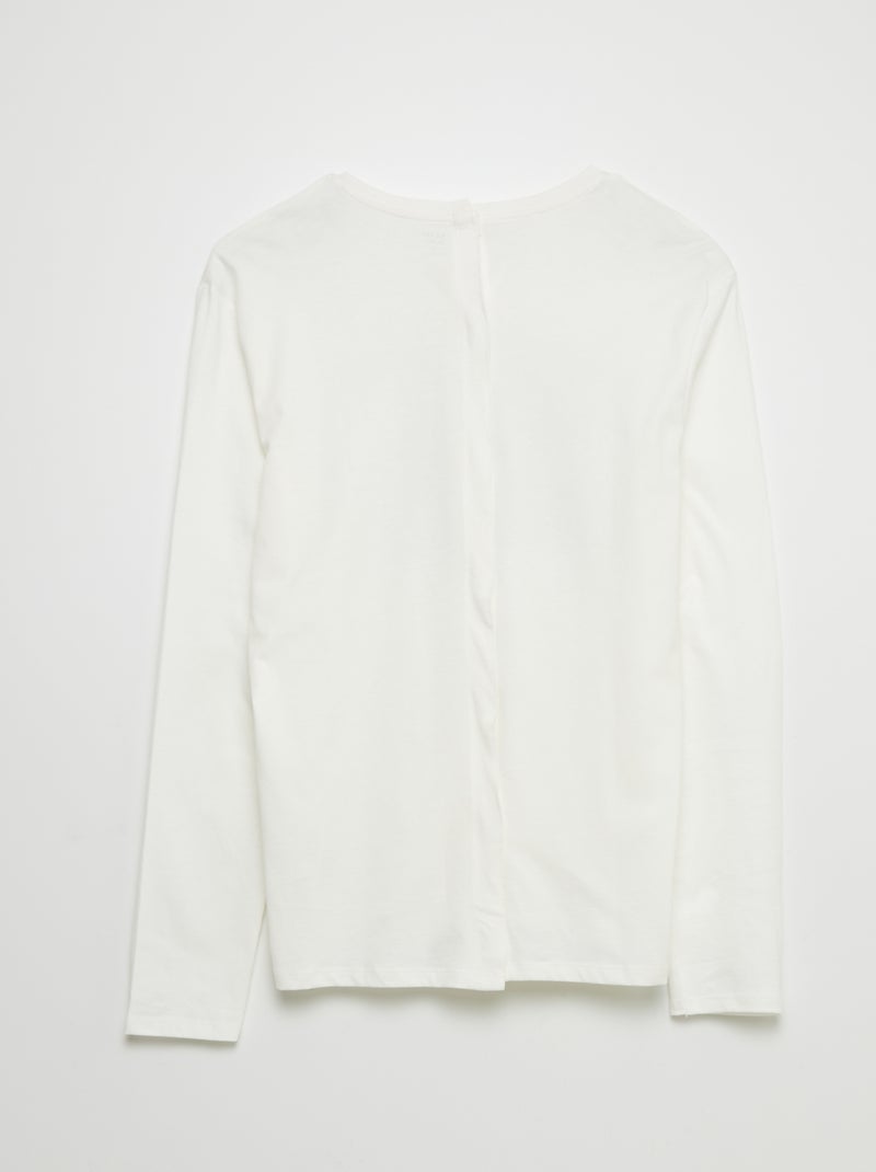 Bedrukt T-shirt - makkelijk aan te trekken collectie WIT - Kiabi