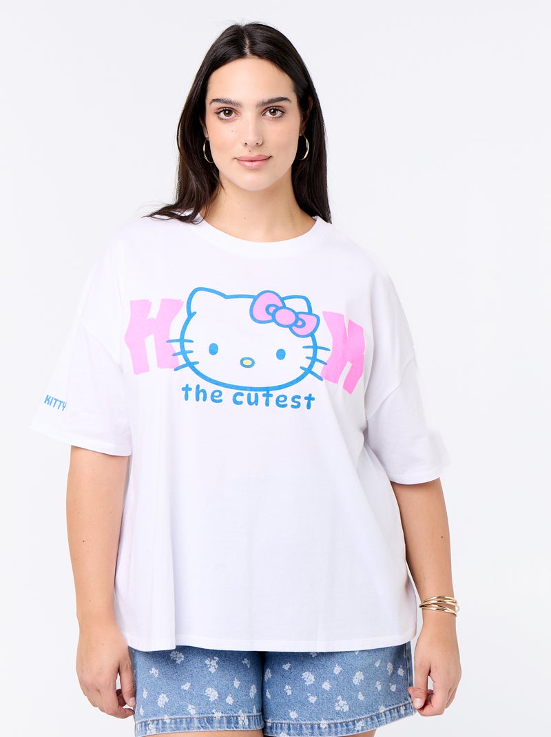 Bedrukt T-shirt 'Hello Kitty' Wit - Kiabi