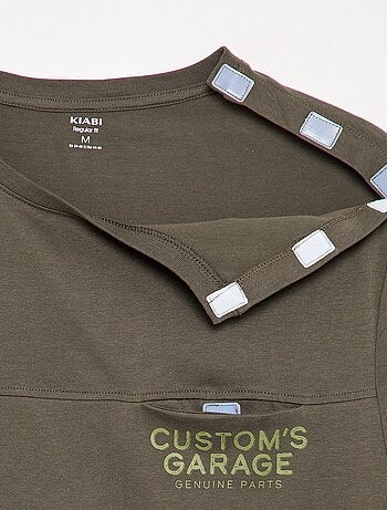 Bedrukt T-shirt met korte mouwen - gemakkelijk aan te trekken collectie