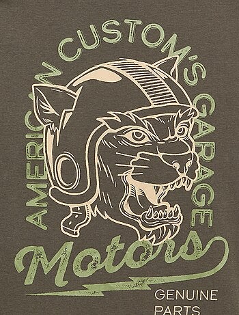 Bedrukt T-shirt met korte mouwen - gemakkelijk aan te trekken collectie