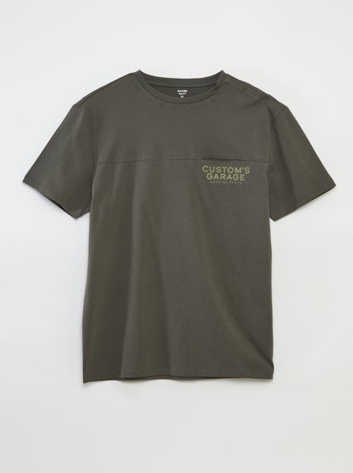 Bedrukt T-shirt met korte mouwen - gemakkelijk aan te trekken collectie - Kiabi