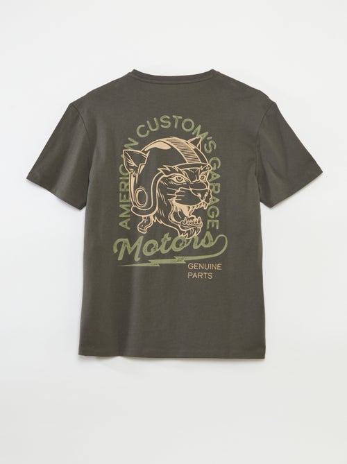 Bedrukt T-shirt met korte mouwen - gemakkelijk aan te trekken collectie - Kiabi