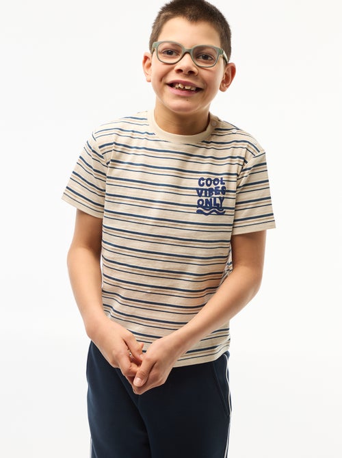 Bedrukt T-shirt met korte mouwen - Makkelijk aan te trekken collectie - Kiabi