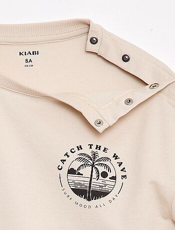 Bedrukt T-shirt met korte mouwen - Makkelijk aan te trekken collectie